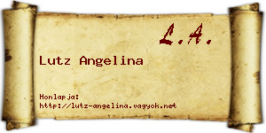 Lutz Angelina névjegykártya